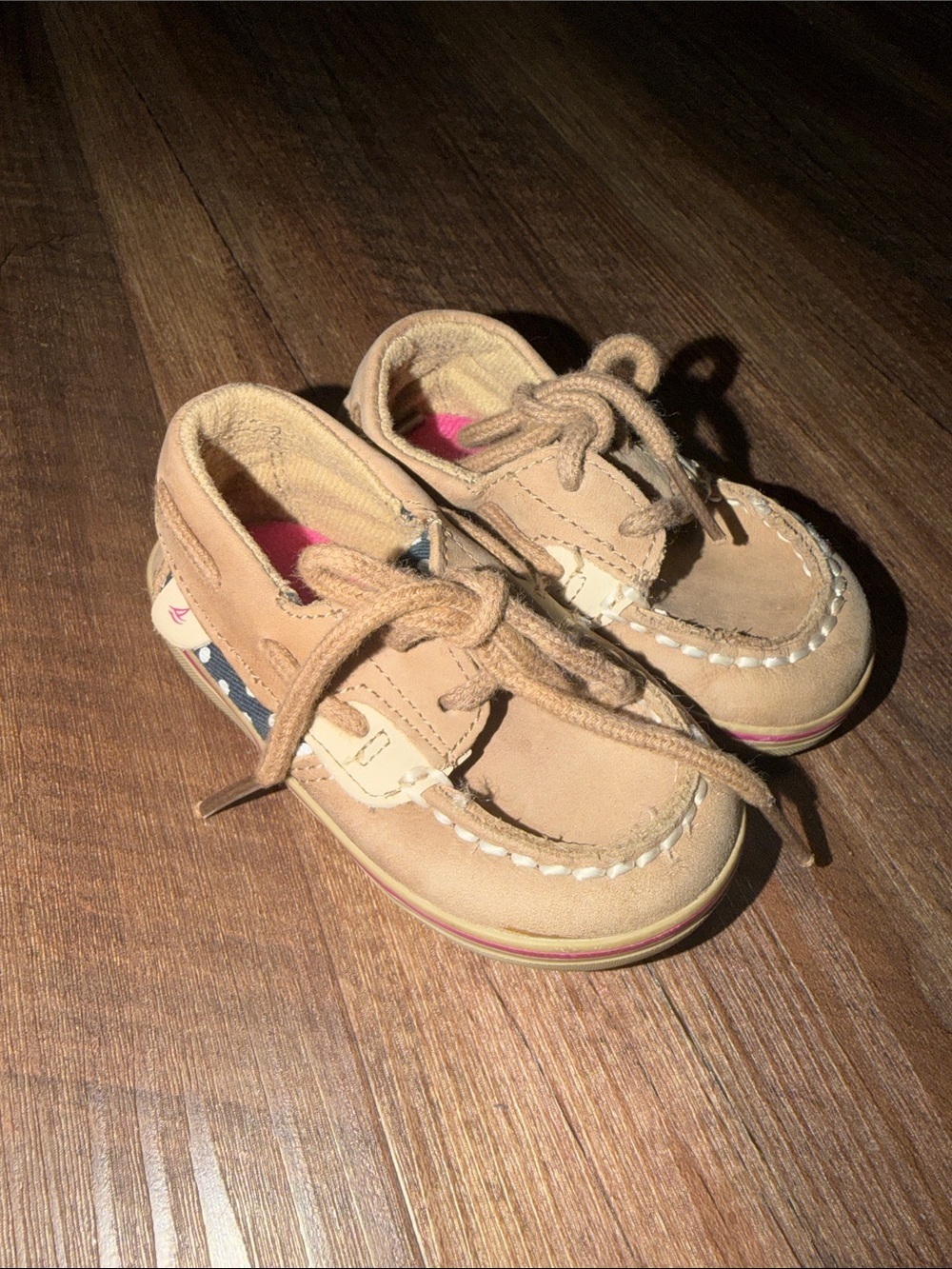 Baby Sperry Shoes polka dot size 3